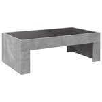 vidaXL Table basse avec LED infini gris béton 90x50x30 cm