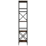 vidaXL Bibliothèque à 5 niveaux chêne fumé 59x35x171 cm