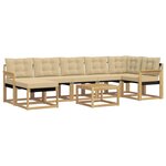 vidaXL Ensemble de canapés d'extérieur 8 pc Blanc et Beige