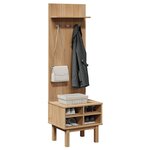 vidaXL Meuble d'entrée OTTA 50x40x160 cm bois massif de pin