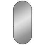 vidaXL Miroir mural Noir 70x30 cm Ovale