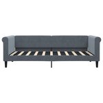vidaXL Lit de jour avec gigogne sans matelas gris foncé 90x190 cm