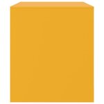 vidaXL Meuble TV jaune moutarde 67x39x44 cm acier