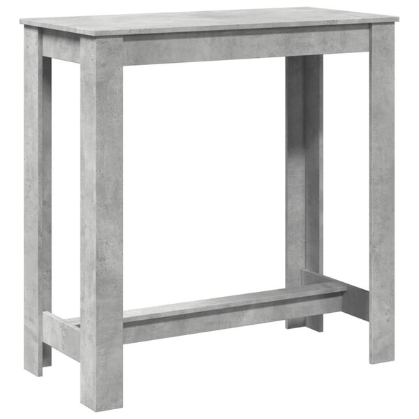 vidaXL Table de bar gris béton 102x50x103 5 cm bois d'ingénierie