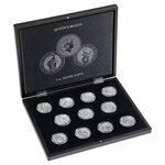 Coffret noir pour 11 monnaies argent Queen's Beasts.