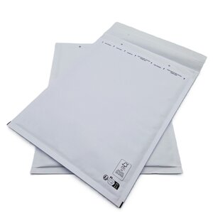Lot de 10 Pochettes ( enveloppes ) à bulles K/10 : 340 x 470 mm en kraft BLANC