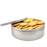 Boîte ronde à gateaux en fer blanc verni  diamètre 24 cm hauteur 7 cm