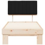 vidaXL Cadre de lit avec tête de lit rembourrée Noir 90 x 200 cm