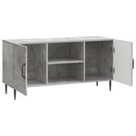 vidaXL Meuble TV Gris béton 102 x 34 5 x 50 cm Bois d'ingénierie