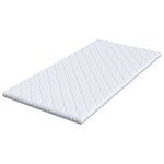 vidaXL Coussins de Matelas Blanc 120 x 200 cm Polyester sans colle
