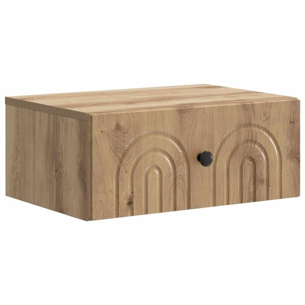 vidaXL Cabinet de chevet mural Chêne artisanal 49 x 34 5 x 20 cm
