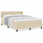 vidaXL Lit boxspring avec matelas avec matelas Crème 160 x 200 cm