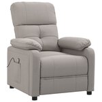 vidaXL Fauteuil de massage Taupe Tissu