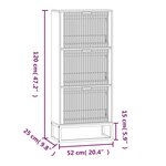 vidaXL Armoire à chaussures noir 52x25x120 cm bois d'ingénierie
