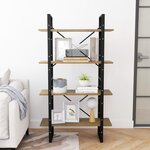 vidaXL Bibliothèque à 4 niveaux 80x30x140 cm bois de pin massif