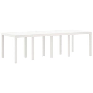 vidaXL Table de Jardin Blanc 250 x 100 x 73 cm polyrotin