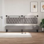 vidaXL Tête de lit suspendue Taupe Tissu