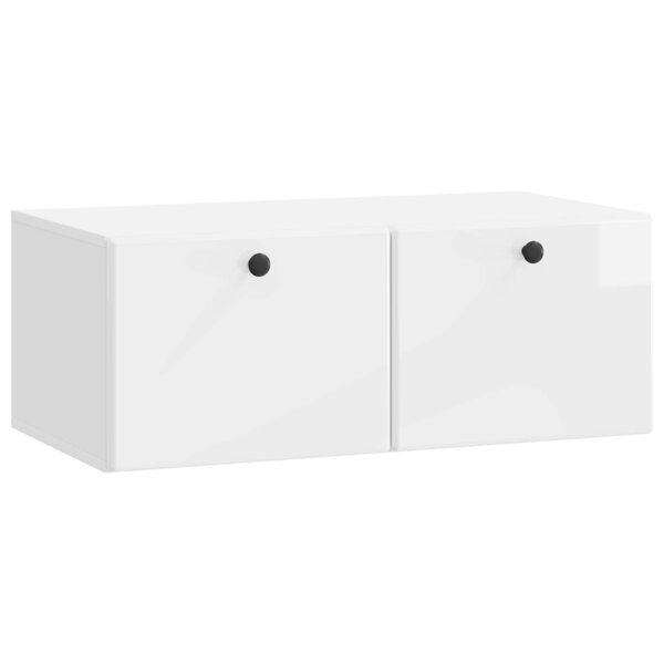vidaXL Meuble TV mural 78 5 x 41 x 30 cm Blanc brillant