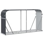 vidaXL Porte-bûches anthracite 180x45x100 cm acier galvanisé