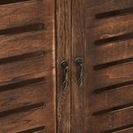 vidaXL Vitrine Marron foncé 46x24x140 cm Bois massif de Paulownia