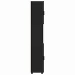 vidaXL Meuble de salle de bain haut avec porte Noir 30 x 35 x 192 cm