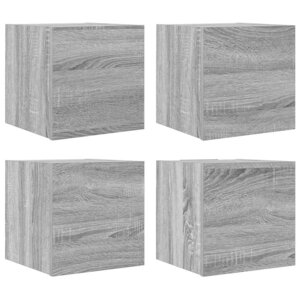 vidaXL Meubles TV muraux 4 Pièces Sonoma gris 30 5x30x30 cm