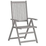 vidaXL Chaises inclinables de jardin 2 Pièces avec coussins Bois d'acacia