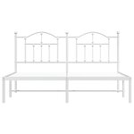vidaXL Cadre de lit métal sans matelas et tête de lit blanc 160x200 cm