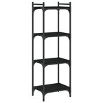 vidaXL Bibliothèque à 4 niveaux noir 40x30x120 cm bois d'ingénierie