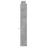 vidaXL Armoire tête de lit avec LED gris béton 220x16 5x103 5 cm