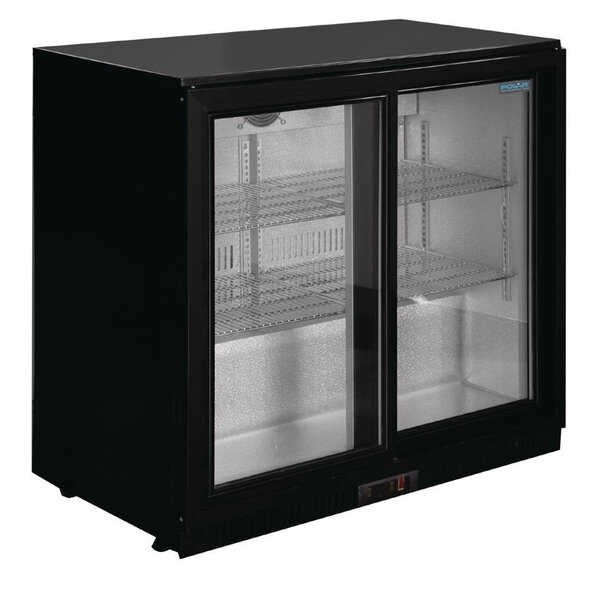 Arrière Bar 180 Bouteilles 2 Portes Coulissantes 208 L - Polar - R600AAcier peint2 PortesVitrée/coulissante