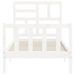 vidaXL Cadre de lit sans matelas blanc 90x200 cm bois de pin massif