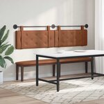 vidaXL Tête de lit suspendue Marron PU antique
