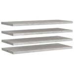 vidaXL Étagères murales flottantes 4 Pièces Gris béton 90x23 5x3 8cm MDF
