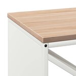 vidaXL Étagère à bois de chauffage avec plateau en bois blanc