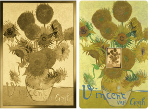 Monnaie SUNFLOWERS Vincent Van Gogh 1/1000 Oz Medaille Or