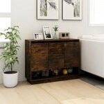 vidaXL Buffet Chêne fumé 97x31x75 cm Bois d'ingénierie