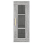 vidaXL Buffet haut Sonoma gris 34 5x34x180 cm Bois d'ingénierie