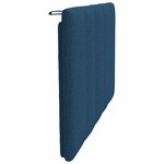 vidaXL Coussin de tête de lit Hanko bleu 90 cm tissu