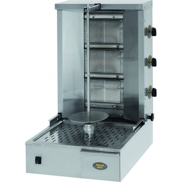 Gyros kebab professionnel à gaz 25 kg - stalgast -  - acier inoxydable