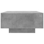 vidaXL Table basse Gris béton 90x60x31 cm Aggloméré