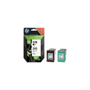 Hp 338/343 pack 2 cartouches noir et couleurs sd449ee