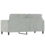 vidaXL Canapé à 2 places Gris clair 140 cm Velours