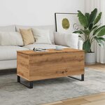 vidaXL Table basse chêne artisanal 90x44 5x45 cm bois d'ingénierie