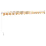 vidaXL Auvent rétractable jaune et blanc 4 5x3 m tissu et aluminium