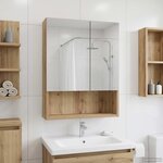 vidaXL Armoire Miroir de Salle de Bain Chêne artisan 50 x 14 5 x 70 cm