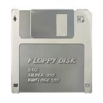 FLOPPY DISK TechStalgic 2 Once Argent Coin 2 Dollars Niue 2024