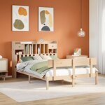 vidaXL Lit bibliothèque sans matelas 140x190 cm bois de pin massif