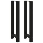 vidaXL Pieds de table de bar Noir 2 pièces 40 x (110-111) cm Acier