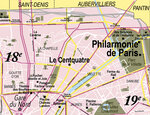 Carte murale de Paris - H 68,5 x L 84 cm